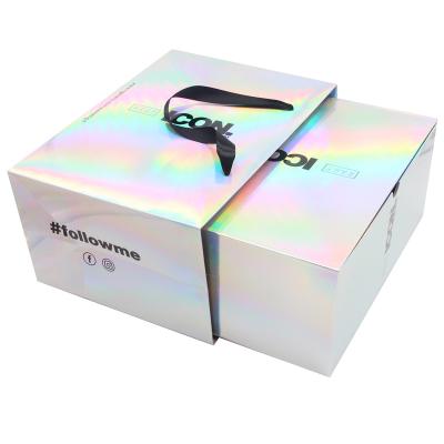 China Recyclable Factory Printed Wholesale Paper Pull Out Holographic Slide Drawer Shoe Boxes With Custom Logo for sale