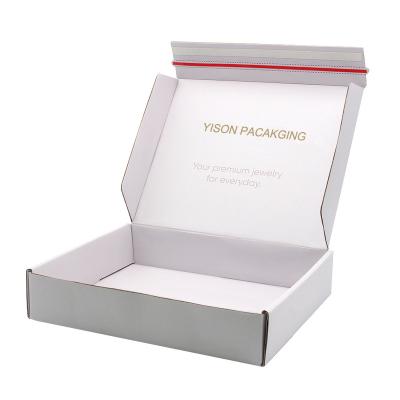 China Customized Recyclable Self Care Self Care Self Care Paper Corrugated Seal Box Packaging White Flat Gift Box for sale