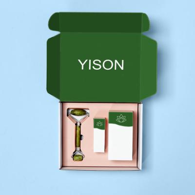 China Recyclable custom logo printed empty paper sha and gua roll in box face roll packaging box for jade roller for sale