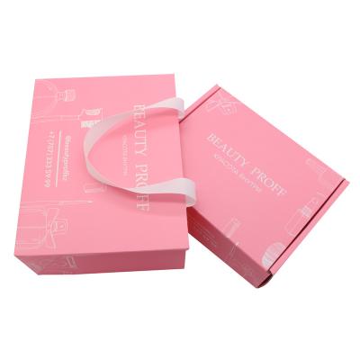 China Recyclable custom logo printing corrugated paper cajas carton cosmetic box makeup RP box for beauty for sale