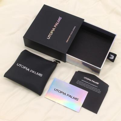 China Durable Custom Printed Small Drawer Holographic Jewelry Gift Box for sale