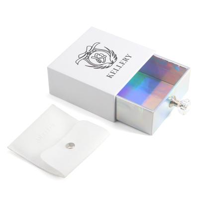 China Wholesale Durable Small Jewelery Boxes With Custom Logo Holographic Sliding Jewelry Box For Jewelry for sale