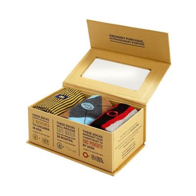 China Recyclable Custom Logo Printed Paper Sock Box Packaging Luxury Sock Package Box For Socks for sale