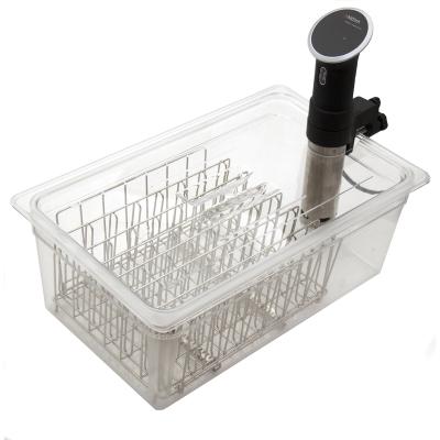 China Car Sous Vide Stainless Steel Folding Rack with 5 Adjustable Dividers Sous Vide Holders for sale