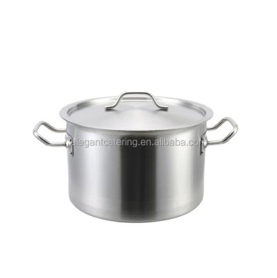 China Commercial Use Stainless Steel Kitchen Equipment Variety Size Hotel / Restaurant / Residential Cookware Cooking Pot for sale