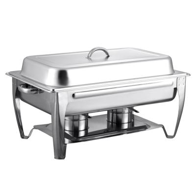 China Hotel Restaurant Banquets New Design Fashion Low Price Rectangular Induction 9L Economical Chafer Dish /chafer Buffet for sale