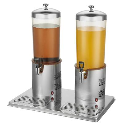 China Save Space 3L Gold Plated Commercial Portable Stainless Steel Tea or Beer Beverage Juice Beverage Dispensers for sale