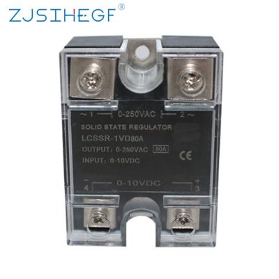 China SSR-VA 0-10V Voltage Regulator Single Phase 80A Solid State Relay Oltage Regulator SSR-VD Control Voltage 3-32VDC for sale