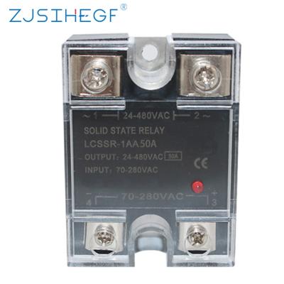 China China Factory Manufacturer Single Phase Solid State Relay Sealed AC Control Temperature Controller SSR-50AA AC Application for sale