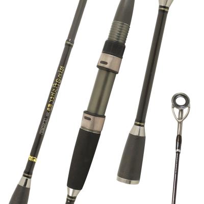 China Carbon XDL Hot selling high 2.1m MH 2 sections 30T+40T carbon fiber sea bass spinning casting ultra light rod fishing for sale