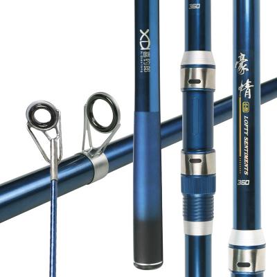 China Carbon XDL OEM 2.4m-3.6m 5-7 sections fuji reel seat carbon fiber seawater fishing rod pole heavy duty for sale