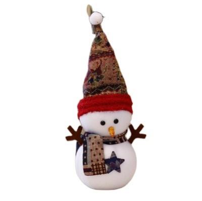 China Hot Sale Stuffed Snowman Sound Doll Kids Toy Gift New Winter Santa Claus Stuffed Toy Desk Decoration Stuffed Pillow for sale