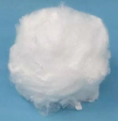 China Anti-deformation 51MM 2D Super White Polyester Staple Fiber for sale