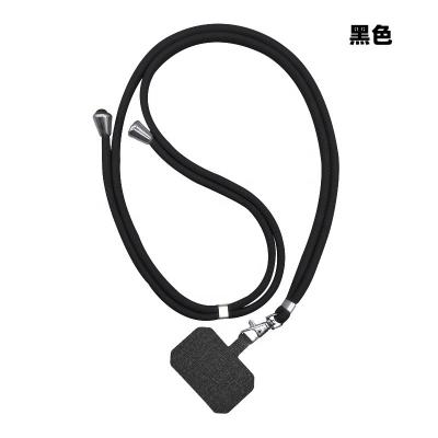 China Universal BLACK NYLON Cell Phone Lanyards With Adjustable Detachable Cross - Body Patch Nylon Phone Lanyard for sale