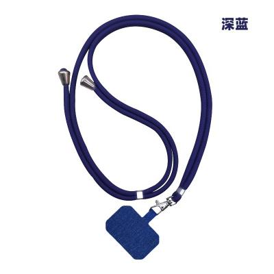 China Dark Blue Universal PHONE CASE Phone Lanyard With Adjustable Nylon Neck Strap Cross - Body Patch Nylon Phone Lanyard for sale