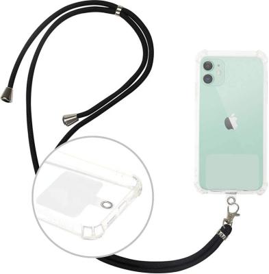 China Adjustable Nylon PHONE CASE Holder Cross - Body Lanyard Universal Cell Phone Lanyards With Detachable Clear Pads for sale