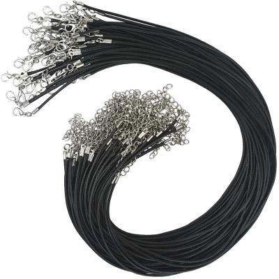 China 30Pcs Waxed Cord 1.5mm Polyester Waxed Cord With Clasp Bulk For Necklace Bracelet Jewelry Making for sale