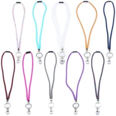 China ECO-friednly Bling Lanyard Key Chain Lanyards Crystal Rhinestone Neck Lanyard Strap Cute For Women Teacher Keys Wallet ID Badge Card Holder for sale