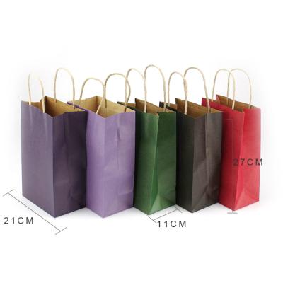 China Cheap Paper Bag Biodegradable Kraft Paper With Logo Print With Handle, China Kraft Paper Bag for sale