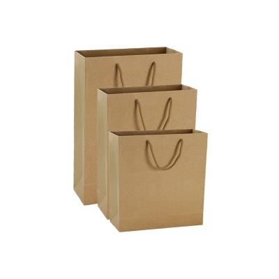 China 2021custom biodegradable die cut paper handle bag brown kraft paper gift shopping bag for sale