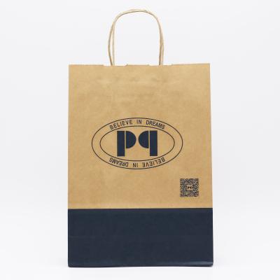 China Biodegradable HDPK 2022 A Grade Pure High End Customizable Wood Pulp Kraft Paper Shopping Bag for sale