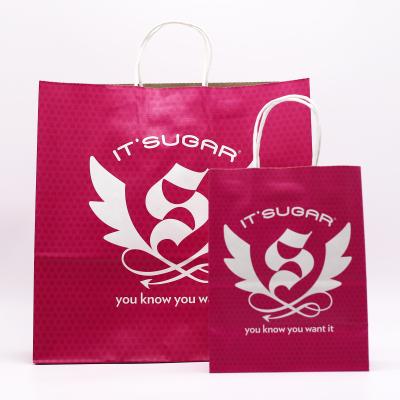 China Biodegradable Made In China Coated Kraft Paper Shopping Bag Wholesale for sale