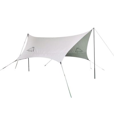 China 210D Portable Ivory Oxford With Silver Coated Outdoor Tent Rainproof Camping Tent Tarp Canopy Anti-UV Tent for sale