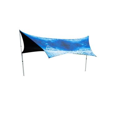 China Extended Type Digital Printing Tarp Canopy Summer 210D Oxford UPF50+ Camping Tent Outdoor Tent Rainproof Anti-UV Tent for sale