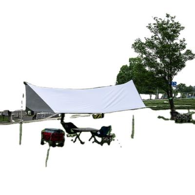 China New Design Portable OutsideIvory 210D Oxford With Silver Coated Outdoor Tent Rainproof Camping Tarp Canopy Anti-UV Tent for sale