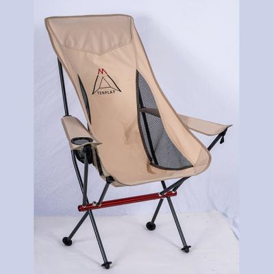 China Modern Hot MOON Folding Chair With Arm Support Camping Chairs Outdoor Portable Ultralight Beach Chair for sale