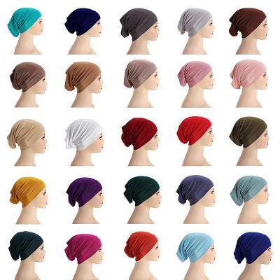 China Cotton CCY Custom Logo Muslim Modal Innercap Hijab Stretch Turban Islamic Tube Cap Undercap Underscarf Female Bonnet Hats Head Wraps for sale