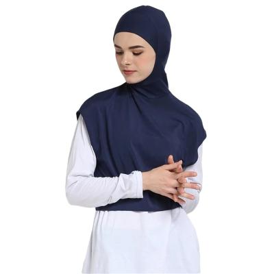 China Custom CCY Women Islamic Sports Modal Sport Hijab Muslim Abaya Blue Vest Hijabs For Abayas Jersey Silk Scarf Turbans Undercap Hijab for sale