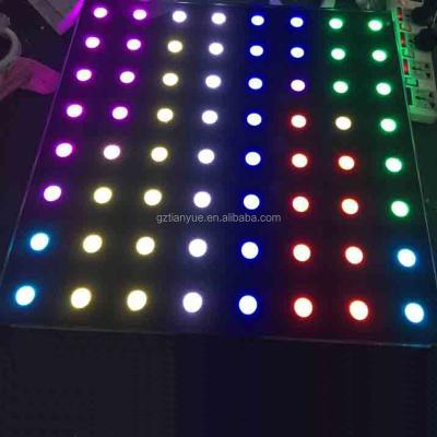 China Club Disco DJ Bar Stage Lighting KTV Whole Pixel 8*8 With Interactive Dance Floor Led DJ Disco Nightclub DMX 3D Time Tunnel RGB LED Dance Floor Light dance floor for sale