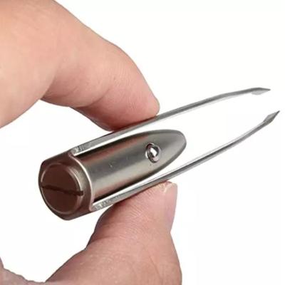 China Unrated LED Eyebrow Hair Remove Tweezers With Light for sale