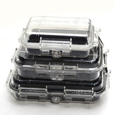 China Outdoor 3 size box with adjustable shockproof transparent waterproof storage box TOOL201 buffer rubber protection for sale