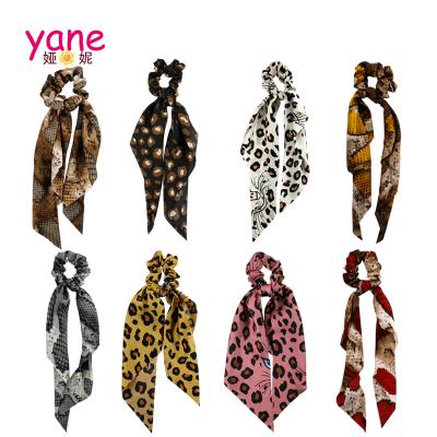 China High Quality Fashion Elastic Ladies Hair Band Hair Scrunchies With Scarf Custom Design Welcome For Women for sale