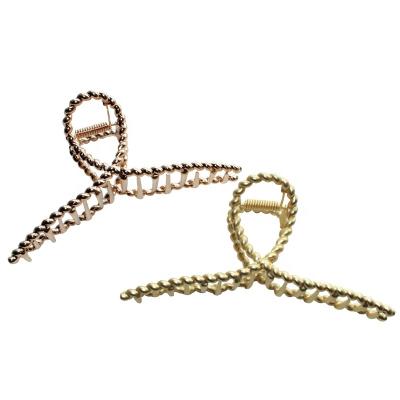 China Women Hair Claw Alloy Hair Claw Clip 8cm Hair Claws For Daily Hollow Hair Claw for sale