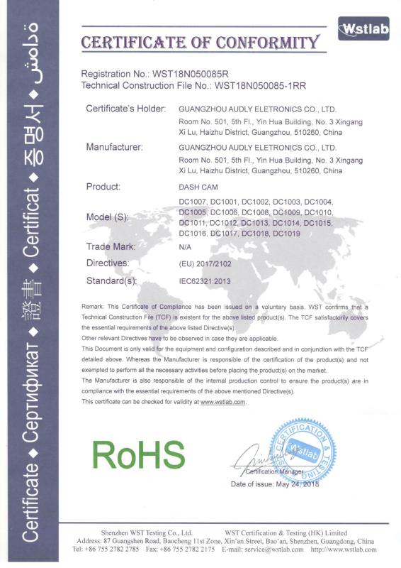 RoHS - Guangzhou Audly Electronics Co., Ltd.