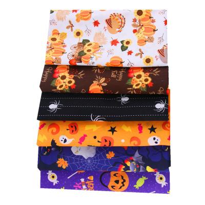 China Custom Blackout Digital Printing Halloween Cartoon Cotton Fabric for sale