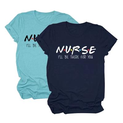 China Eco-Friendly Logo Print Summer T Shirts For Nurse Unisex 100% Cotton T Shirts Wholesale for sale