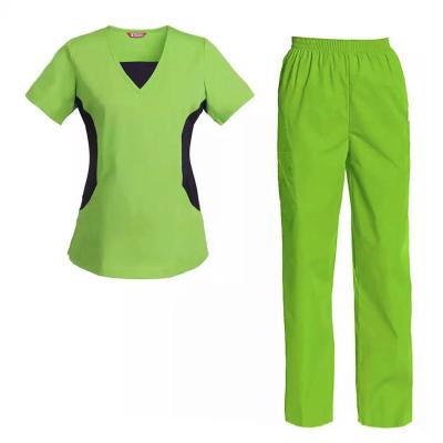 China Eco - Friendly Stretch Scrub Sets Nurse Medical Uniform Tops Pants Wholesale for sale