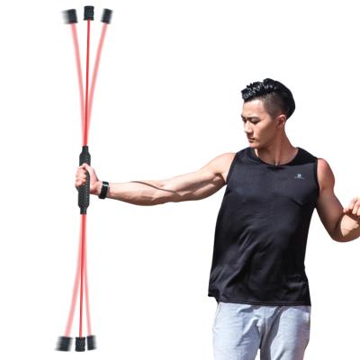 China Fiberglass Elastic Bar Rod Vibrating Net Stick Fitness Durable Shaking Rod Shake Weight Loss Yoga Fitness for sale