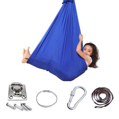 China Contemporary 1.5M Premium Set Kids Toys Sensory Therapy Hammock Kinderyoga Indoor Porch Hammock Yoga Kids Swings For Autism for sale