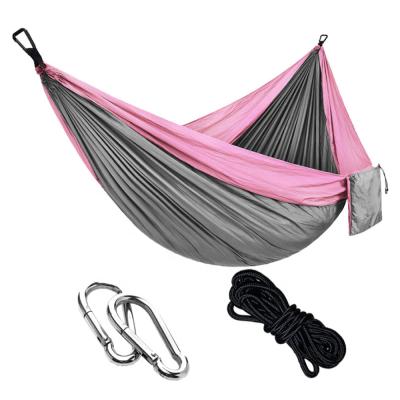 China Lightweight Outdoor Portable Brazilian Nylon Parachute Hammock Parachute Camping Folding Material Beach Hammock for sale