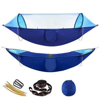 China Modern 2022 New Patent Camping Mosquito Anti-rollover Hammock Double Sky Tent Hammock With Mosquito Net for sale