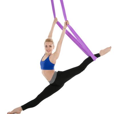 China Active Home Use Yoga Swing Set and Silk Aerial Yoga Hammock Kit for Improved Yoga Inversions--Purple for sale