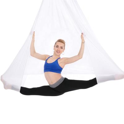 China Home Use Yoga Aerial Swing Trapeze Anti Gravity Yoga Hammock Inversion Prop For Home Gym--White for sale