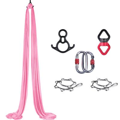 China 100% Nylon Hammock Yoga Equipment Fitness Yoga Exercise Sport Aerial Silks for Acrobatic Flying Dance (Pink) for sale