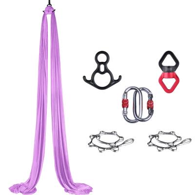 China Home Use Professional Anti-Gravity Aerial Ceiling Dance Equipment Yoga Hammock Yoga Sling Hanging Silks (Light Purple) for sale