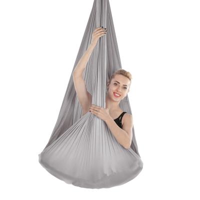 China Home Use Aerial Bristle Fabric 5*2.8M for Aerial Yoga Anti-Gravity Inversion Hammock Yoga Pilates Sensory Swing (Gray) for sale